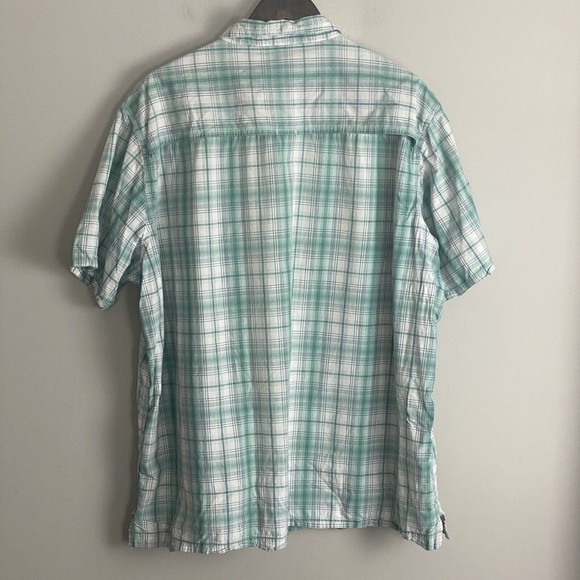 CROFT BARROW QUICK DRY Mens Green Plaid Fishing Short Sleeve Shirt Size XXL - Picture 7 of 9